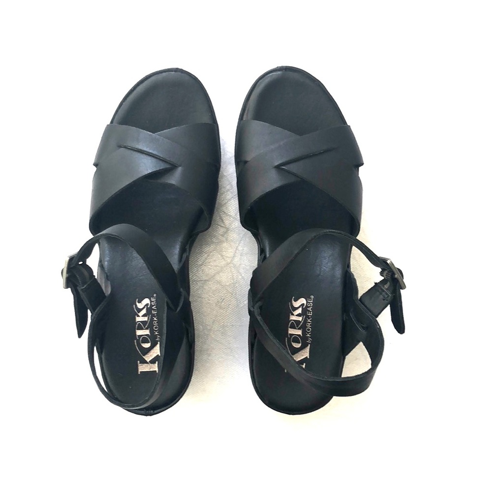 Korks by Kork-Ease leather wedge sandals